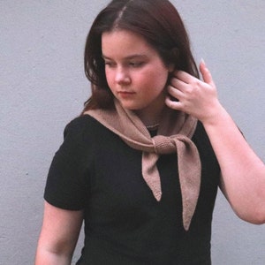 Cashmere head scarf, giving shawl, lightweight wool scarf women handmade neckerchief,
