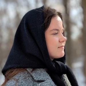 Handmade Cashmere Triangle Scarf: Merino Wool Neckerchief