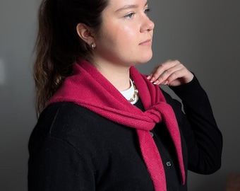 Cashmere Blend Knit Triangle Scarf: Neckerchief Bandana