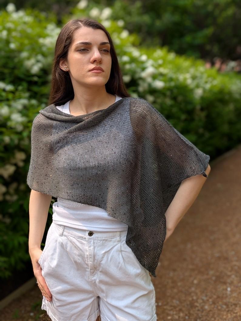 23SS HYKE LINEN PONCHO Size:1 / 8/25以降値上 Linen Gauze Poncho