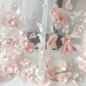 Blumen Spitze Stoff,Hochzeit Tüll Mesh Stoff,Bestickter Stoff,Hochzeit Spitzenstoff,Brautkleid Stoff,Designer Stoff,Stoff Massenware