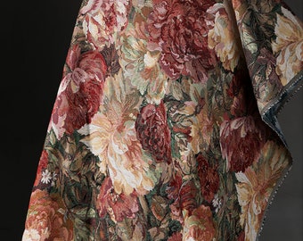Floral Decorative Fabric, Floral Fabric,Jacquard Fabric,Soft Fabric,Dress Fabric,Sofa Fabric,Fabric By 1/2 Yard,Jacquard Fabric
