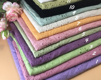 Flower Cotton Fabric,Wedding Cotton Fabric,Embroidered Fabric,White Wedding Fabric,Bridal Dress Fabric,Bridal Fabric,Fabric By 1/2 Yard