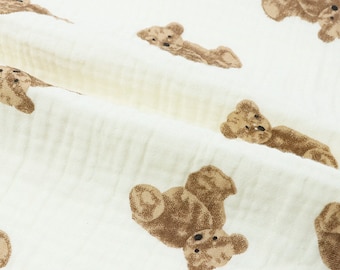 Double Cotton Gauze Fabric,Cotton Fabric, Muslin Cotton Fabric,Baby Fabric,Sleepwear Fabric,Natural Fabric,Blanket Fabric,Fabric by 1/2 Yard