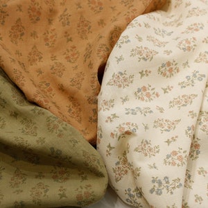 Flower Cotton Fabric,Pillow Fabric,White Fabric,Flower Fabric,Cotton Fabric,Quilting Fabric,Soft Fabric,Dress Fabric,Fabric By 1/2 Yard