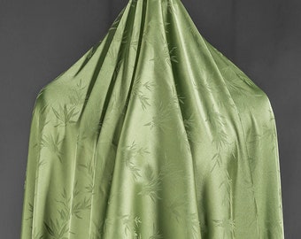 Grün Satin Stoff,Bambus-Stoff,Weicher Stoff,Sommerkleid Stoff,Stoff von 1/2 Yard,Kleider Stoff,Vorhangstoff