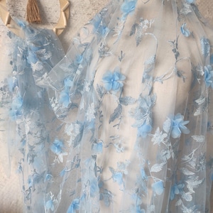 Blumen Spitze Stoff,Hochzeit Tüll Mesh Stoff,Bestickter Stoff,Hochzeit Spitzenstoff,Brautkleid Stoff,Designer Stoff,Stoff Massenware