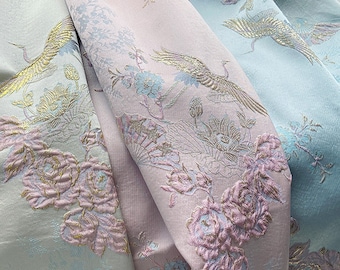 Tessuto jacquard, tessuto di design, tessuto floreale, tessuto goffrato, tessuto ricamato, tessuto morbido, tessuto per abiti estivi, tessuto da 1/2 iarda