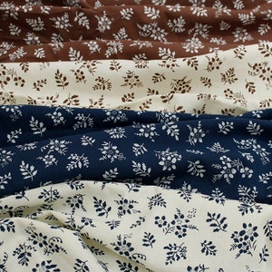 Katoenen stof bloemen, kussenstof, witte stof, bloemenstof, katoen, quiltstof, zachte stof, jurkstof, stof op maat gesneden