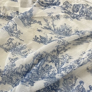 Vintage Chiffon Fabric,Dress Fabric,Curtain Fabric,Chiffon Fabric,Printed Fabric,Soft Fabric,Summer Dress Fabric,Fabric By 1/2 Yard