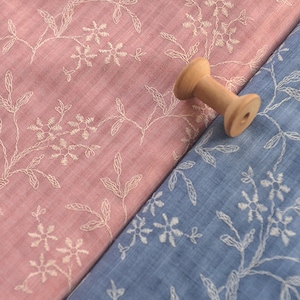 Bloemenstof, jurkstof, geborduurde stof, gordijnstof, tasstof, bruidsstof, op maat gesneden stof, zachte stof