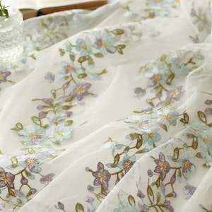 Blumen Spitze Stoff,Hochzeit Tüll Mesh Stoff,Bestickter Stoff,Hochzeit Spitzenstoff,Brautkleid Stoff,Designer Stoff,Stoff Massenware