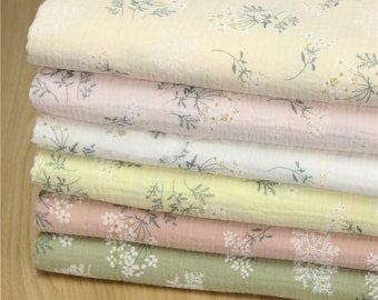 Double Cotton Gauze Fabric,Cotton Fabric, Muslin Cotton Fabric,Baby Fabric,Sleepwear Fabric,Natural Fabric,Clothes Fabric,Fabric by 1/2 yard