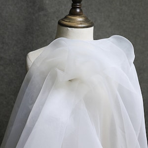 Solid Organza Fabric,Designer Fabric,Plain Fabric,White Fabric,Soft Fabric,Summer Dress Fabric,Fabric By Yard,Organza Fabric,Wedding Fabric