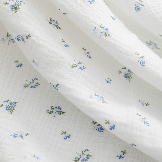 Double Gauze Fabric,Natural Fabric,Cotton Fabric,Muslin Fabric,Flower Fabric,Floral Fabric,Cotton Fabric,Baby Gauze Fabric,Fabric by 1/2yard
