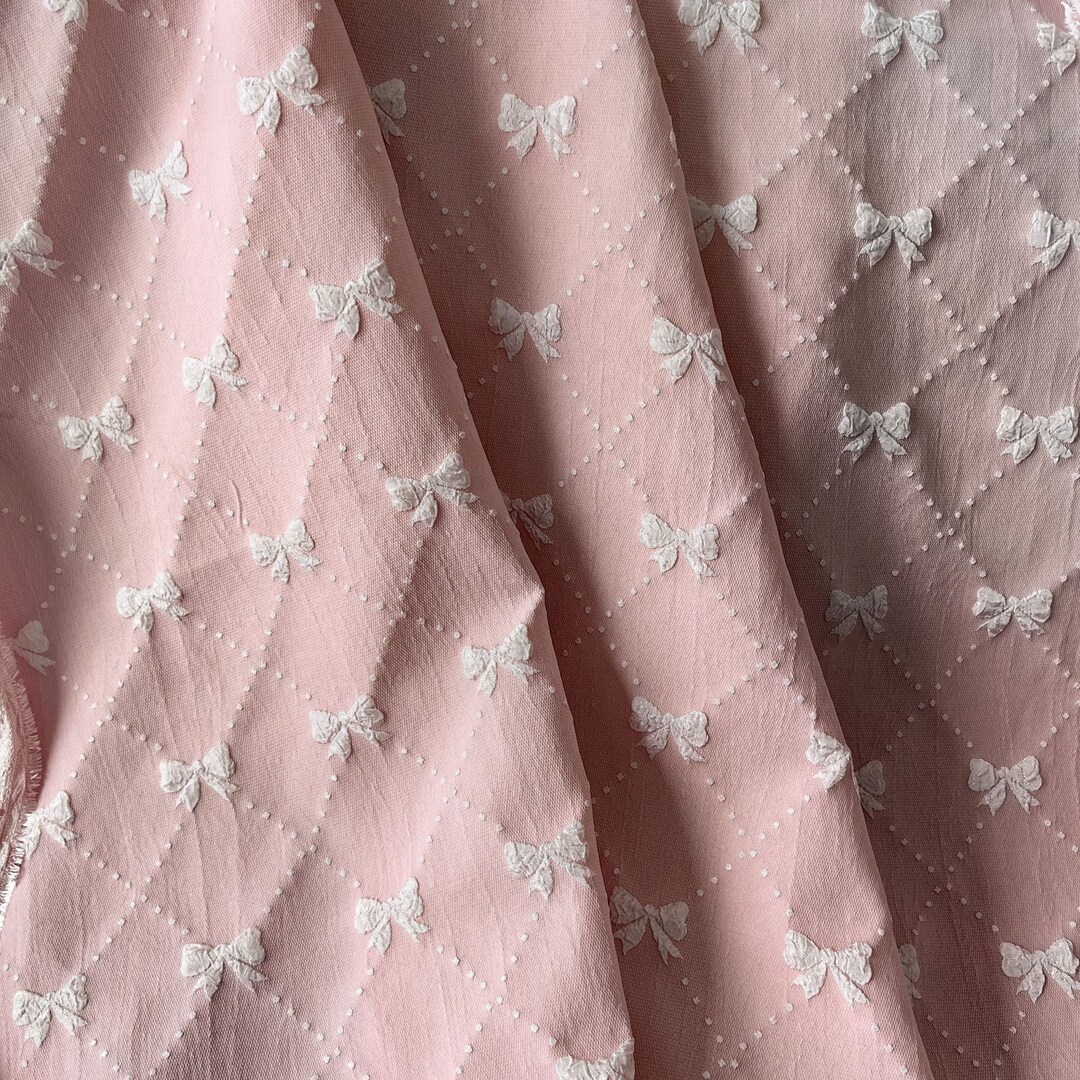 Pink - Prewashed Cotton Jacquard Fabric 12