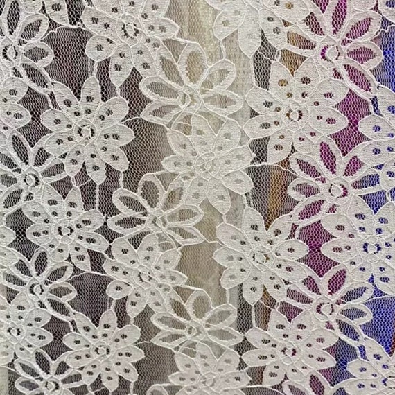 Designer lace fabric by the yard discount