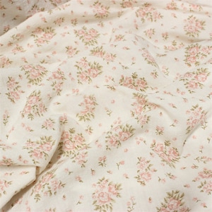 Katoenen stof bloemen, quiltstof, gordijnstof, katoen, stof met bedrukte bloemen, zachte stof, stof zomerjurk, stof op maat gesneden