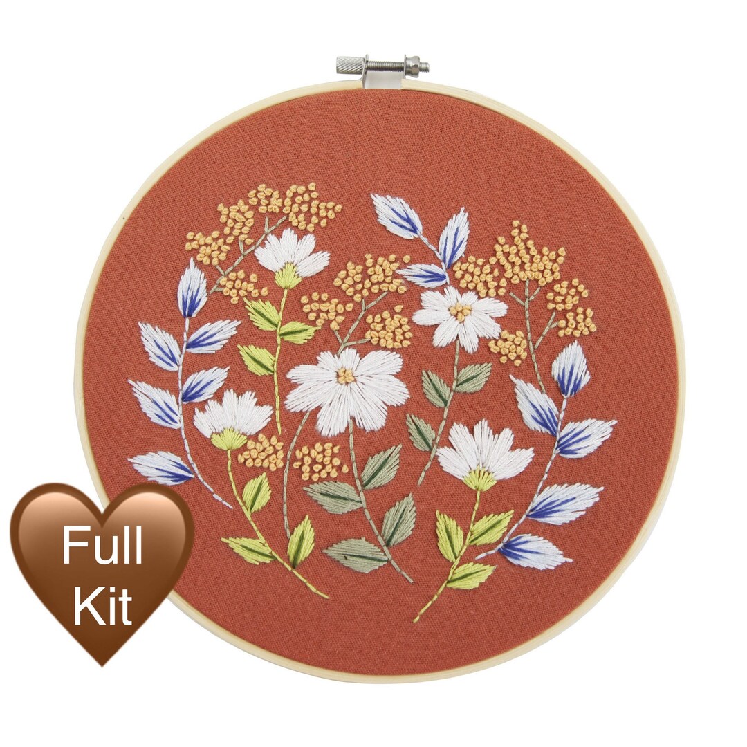 Wild Flowers Embroidery Kit Beginner Embroidery Kit Hand Etsy Australia