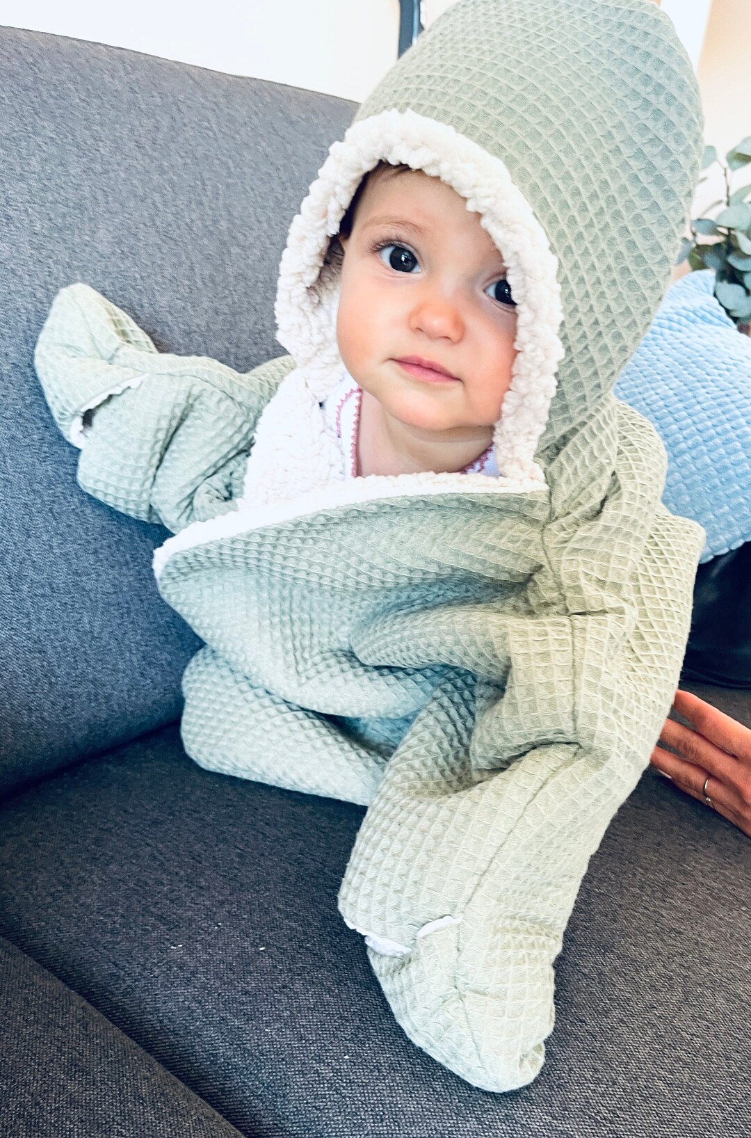 Baby Warm Winter Jumpsuit Faux Fur Hooded Removable Builtin Etsy