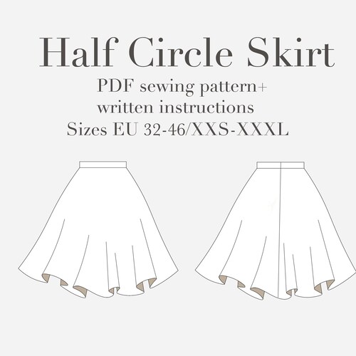 Full Circle Skirt PDF Sewing Pattern Sizes XXS-6XL - Etsy