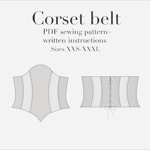 Corset belt PDF sewing pattern 32-46/XXS-XXXL
