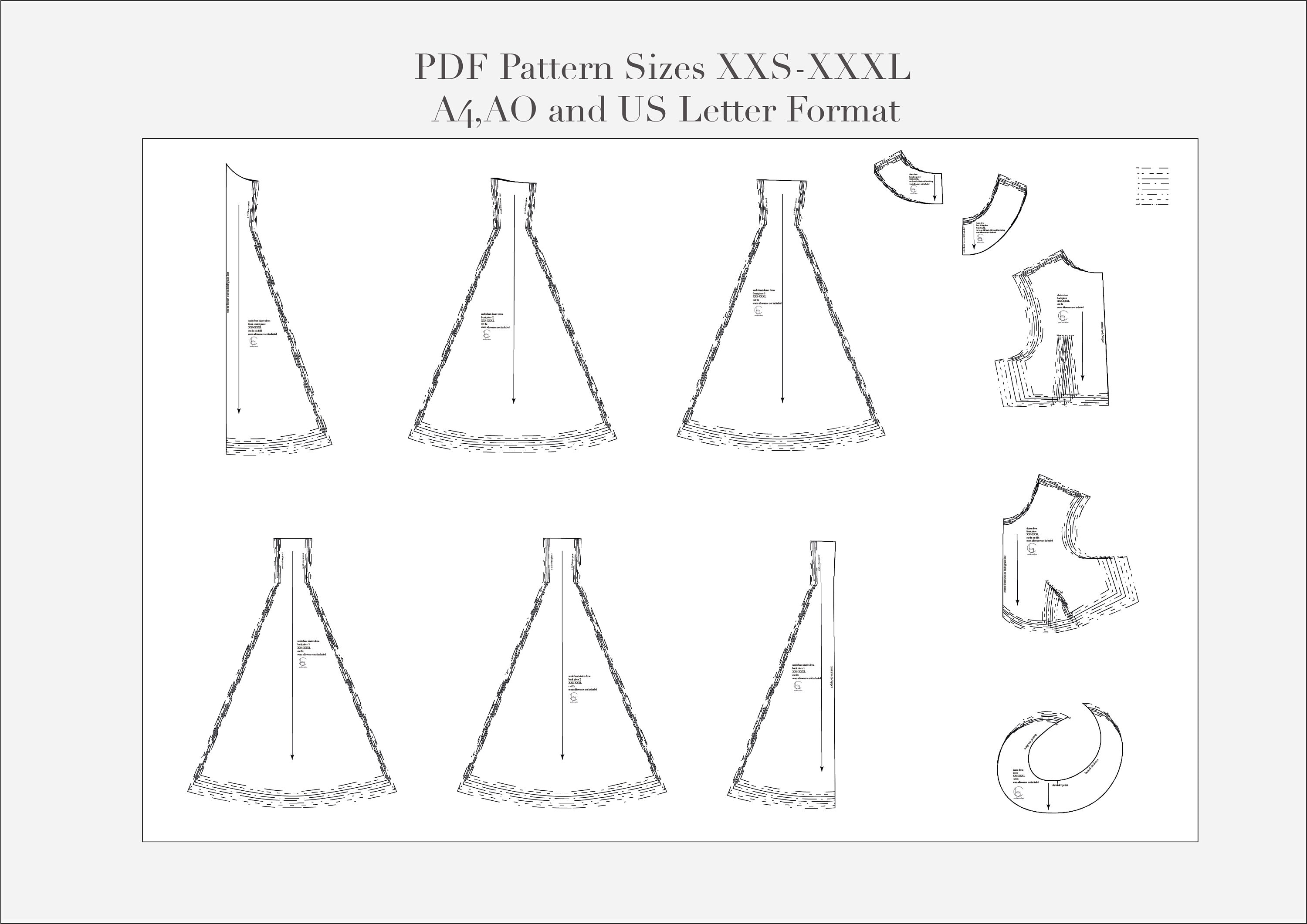 Skater Dress PDF Sewing Pattern, Sizes XXS-XXXL - Etsy Skater Dress PDF Sewing Pattern, Sizes XXS-XXXL - Etsy