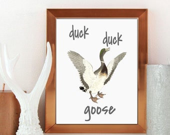 duck duck goose printable wall art for hunting/hunters or little boy's room