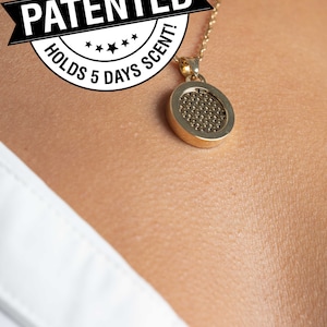 Essential Oil Aromatherapy Necklace | Patented Metal: Up to 5 days scent! | Sensory Jewelry | Diffuser Necklace | Infinity Sense