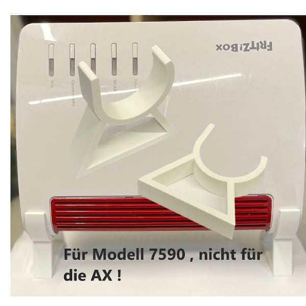 Ständer, Standfüsse,Weiß,Schwarz  Halterung passend für FritzBox Router 7590