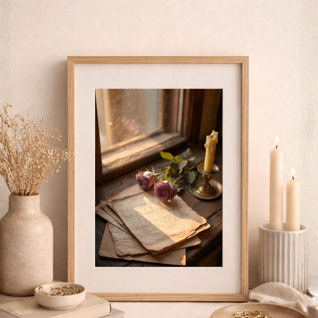 Vintage Rose Printable Wall Art, Romantic Floral Decor - Etsy