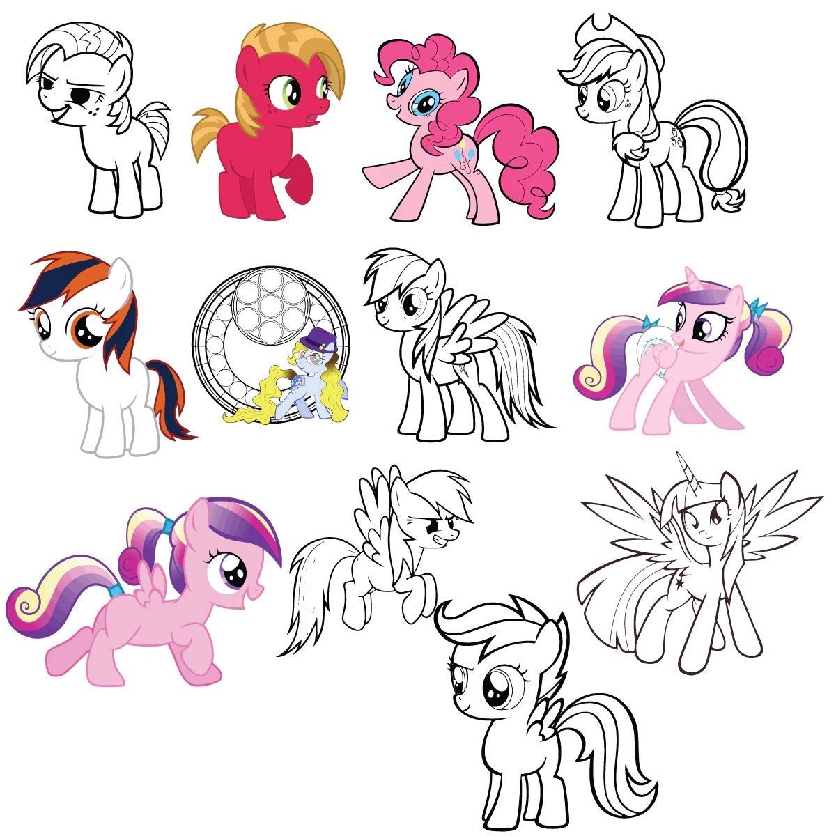 My Little Pony SVG Bundle 12 Svg Files For Cricut 12 Png Etsy