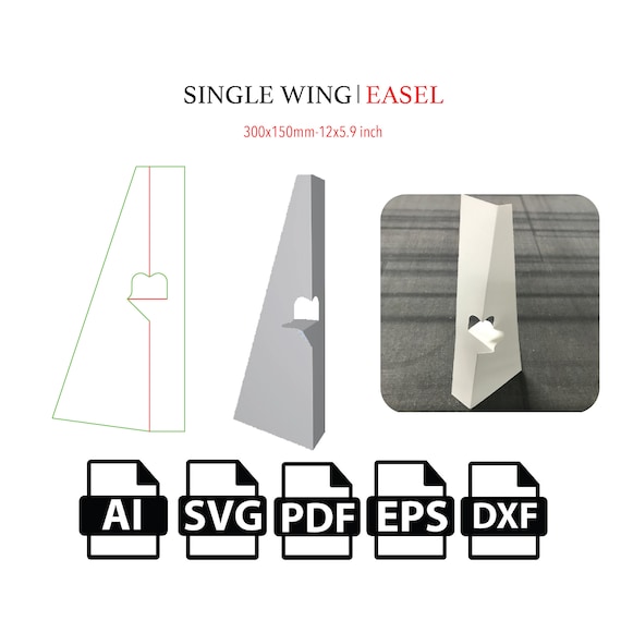 Single Wing Easel,Poster Stand,Poster Frame,Frame stand Cut File Box SVG, Box Vector svg,pdf,Instant Download, Cricut Cut File, Silhouette