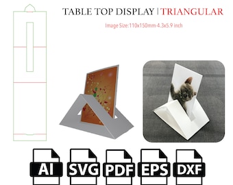 Table Top Display ,Poster Stand,Poster Frame,Frame stand Cut File Box SVG, Box Vector svg,pdf,Instant Download, Cricut Cut File, Silhouette
