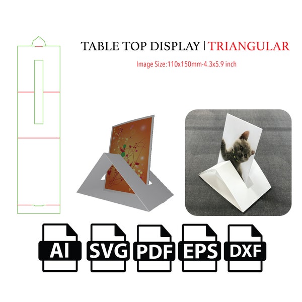 Table Top Display, Posterständer, Posterrahmen, Rahmenständer geschnitten Datei Box SVG, Box Vektor svg, pdf, Sofort Download, Cricut geschnitten Datei, Silhouette