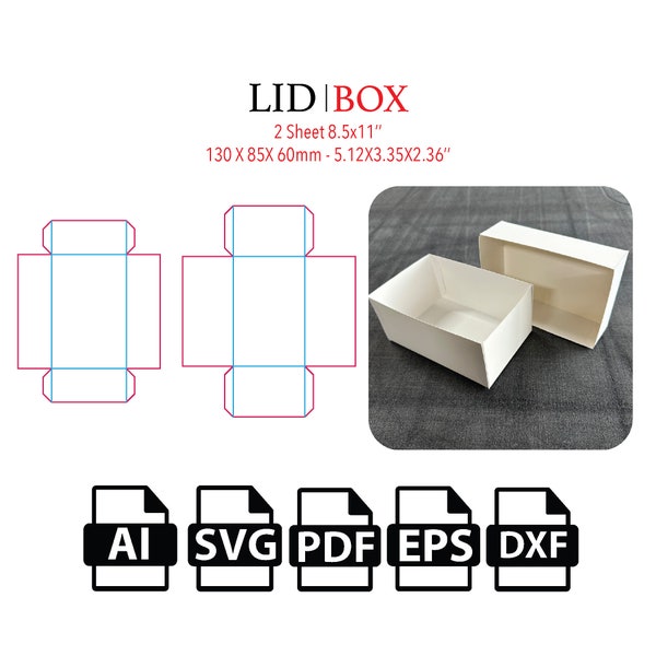 Box with Lid & Cover Box,Gift Box,Candy box,Cut File Box SVG, Packaging Box SVG, Box Vector svg,pdf,Product Box,For Cutting Machine