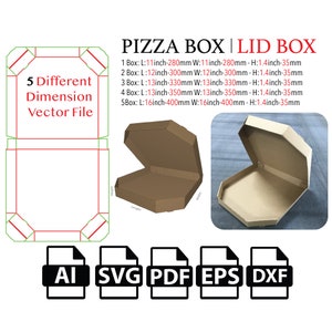 Special Pizza Box,Template SVG,Cut File Box SVG, Packaging Box SVG, Box Vector svg,pdf,Pizza Box Product Box, For Cutting Machine