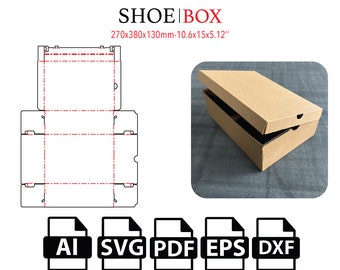 Shoe Box ,Sneaker Box, Cut File Box SVG,Box Vector svg,pdf,For Cutting Machine