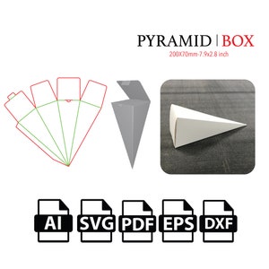 Piramidedoos, kegel, doos, snoepdoos, geschenkdoos sjabloon SVG, gesneden bestandsvak SVG, verpakkingsdoos SVG, doos vector svg, pdf,, voor snijmachine