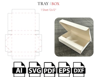 Tray Box Self Locking, Gift Box Template SVG, Box DXF, Packaging Box SVG, Box Vector, Instant Download Now,For Cutting Machine