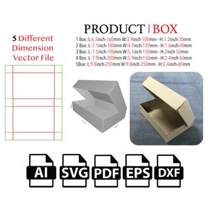 Produktbox mit Top Deckel, Template SVG, Plotterdatei Box SVG, Box SVG, Box SVG, Box Vektor svg,pdf,Produktbox,Für Schneidemaschine