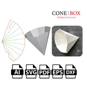 Cone Box,Pyramid Box,Candy Box,Gift Box Template SVG, Cut File Box SVG, Packaging Box SVG, Box Vector svg,pdf,,For Cutting Machine