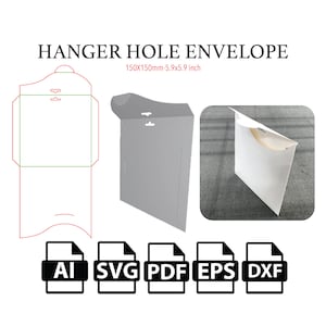 Hanger Hole Envelope template,Folder Template,Envelope SVG,Cut File Box SVG,For Cutting Machine