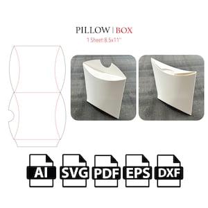 Pillow Box template, Pillow Box Svg, Box template, svg, Gift Box SVG, Party Favor Box SVG, Wedding Favor,  For Cutting Machine