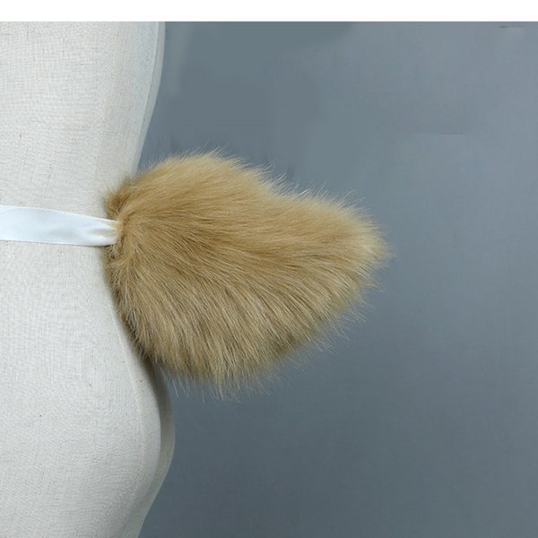 5 Colors Cute Furry Bunny Tail Rabbit Tail Cosplay Bunny Tail Faux Fur Brown White Pink Grey Black Rabbit Tail Halloween Party Costume