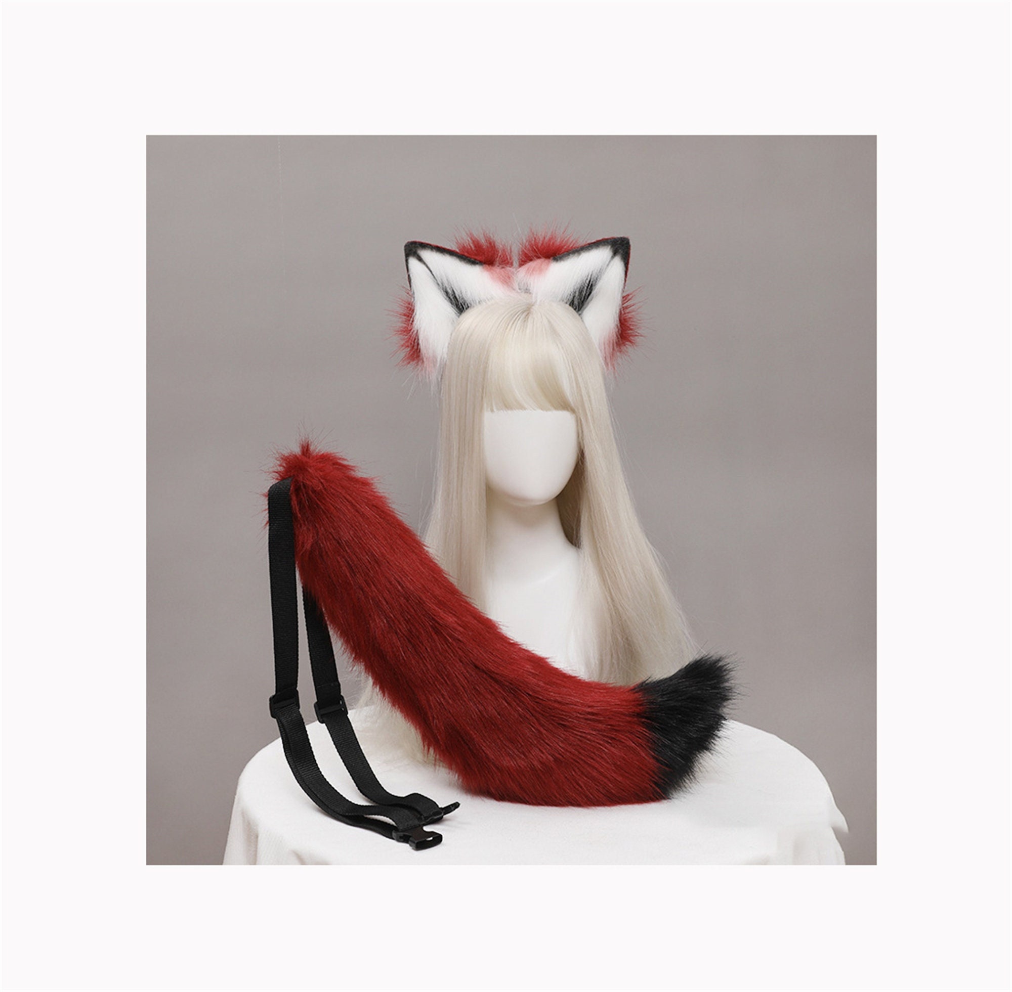 4 Colors Wolf Ears Tail Kit Faux Fur Wolf Ears Headband Wolf Etsy