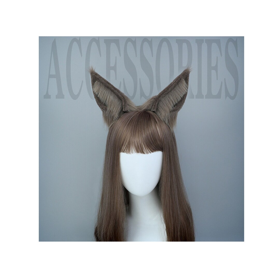Headband Brown Horse Ears Headband, Furry Faux Fur Horse Ears Hairband, Cosplay Horse Ears