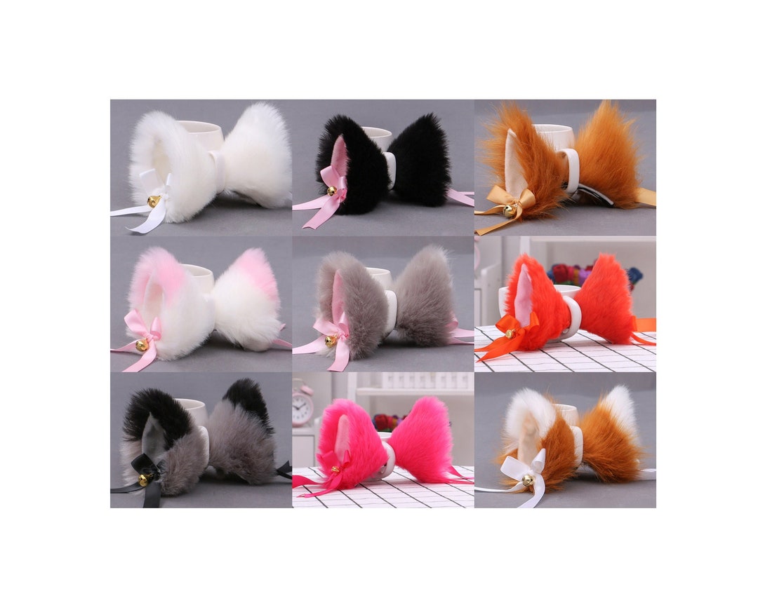 LittleLuluda Furry Wolf Cat Fox Tail And Ears Headband Set