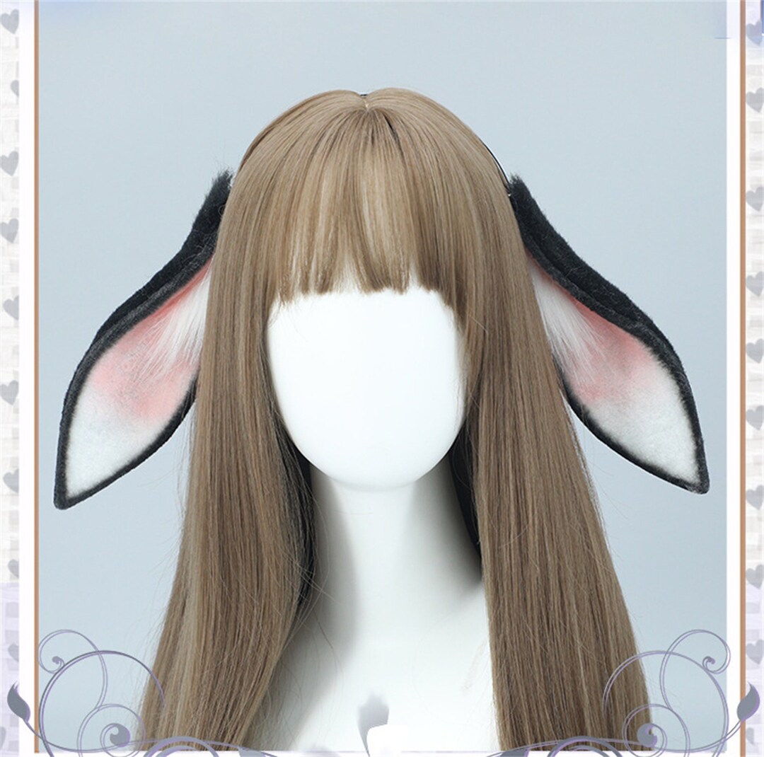 4 Colors Lop Bunny Rabbit Ears Hairband, Halloween Animal Cosplay White ...