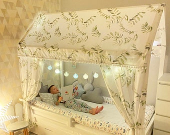 CANOPY bed, Montessori bed canopy, bed curtains, Montessori house, bed canopy curtains full, canopy bed curtains, play tent, bed baldachin